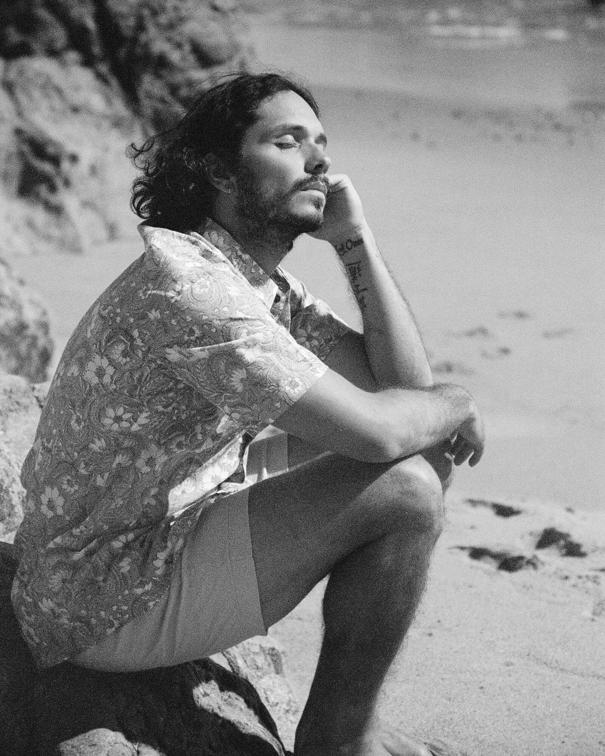 Blue Floral Short Sleeve Button Down