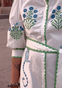 Chaupaud Shirt Dress- Blue Monkey