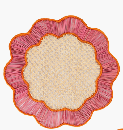 Pink/Orange Scallop Placemat