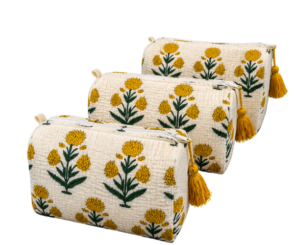 Mustard Poppy Cosmetic Case