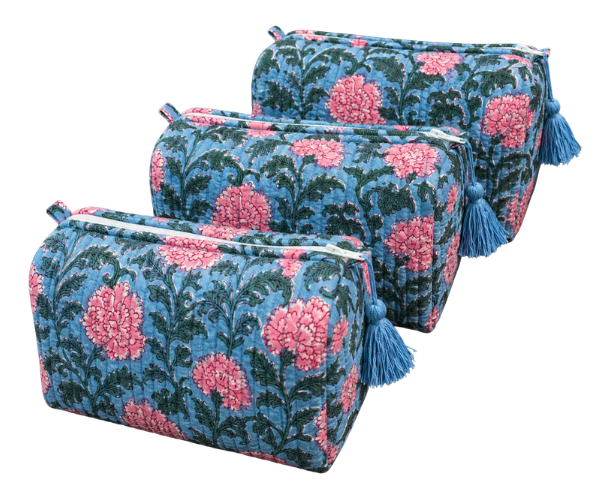 Blue & Rose Cosmetic Case